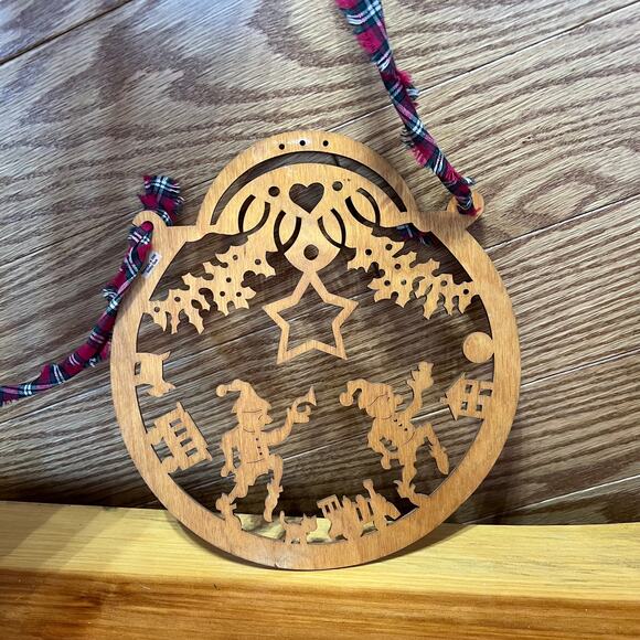 Vintage Debbie Cook 1999 Christmas Elf Star Wooden Laser Cutout 7" Primitive - Picture 2 of 8